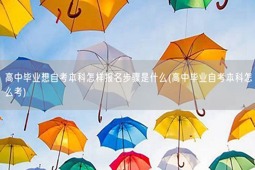 高中毕业想自考本科怎样报名步骤是什么(高