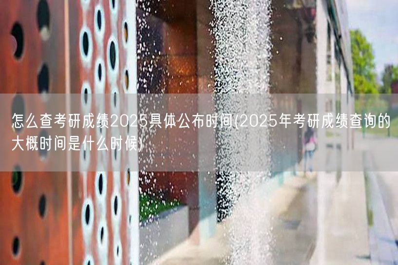 怎么查考研成绩2025具体公布时间(20