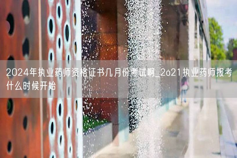 2024年执业药师考试月份_21年报考时