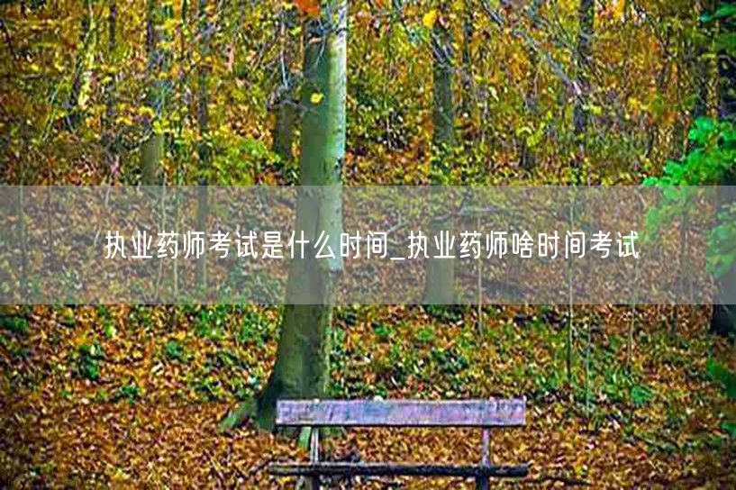 执业药师考试时间及安排