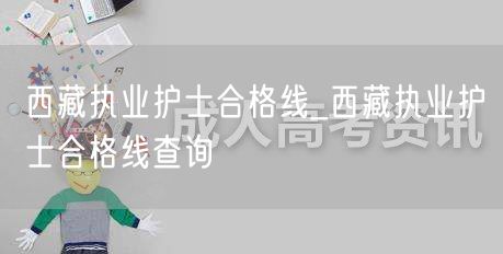 西藏执业护士合格线及查询方法
