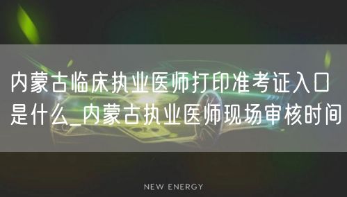 内蒙古临床执业医师准考证打印入口及现场审