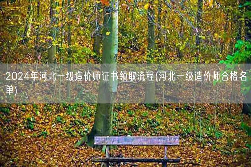 2024年河北一级造价师证书领取流程及合