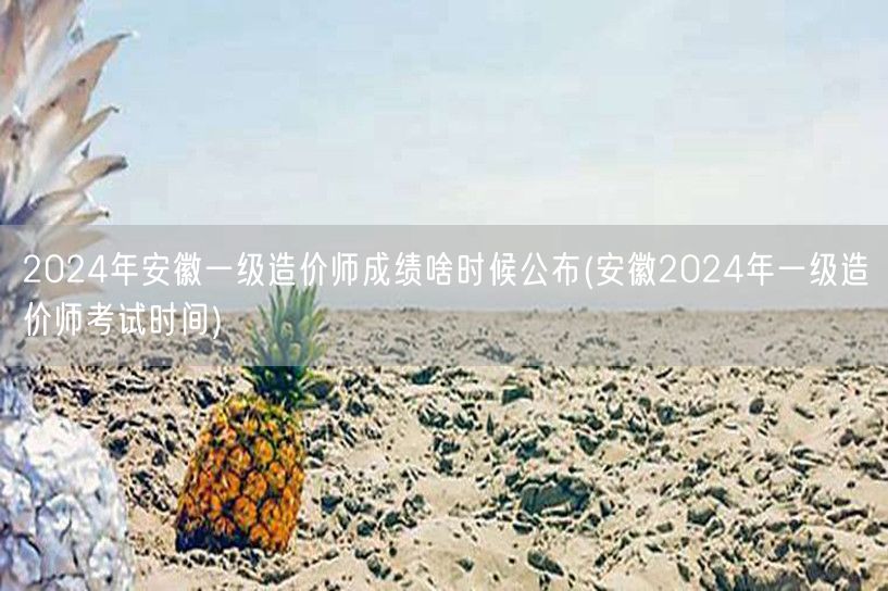 2024年安徽一级造价师成绩公布时间 成