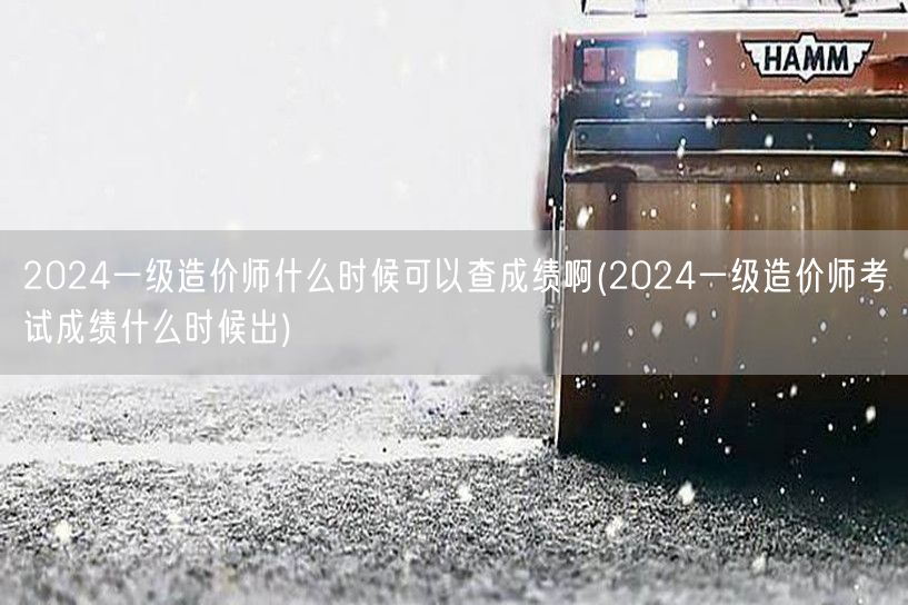 2024一级造价师什么时候可以查成绩啊 