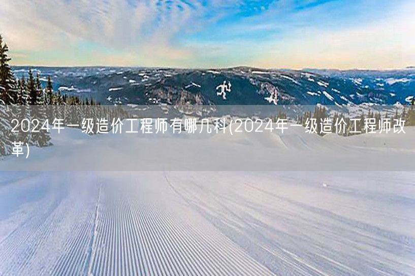 2024年一级造价工程师考试科目概览 考