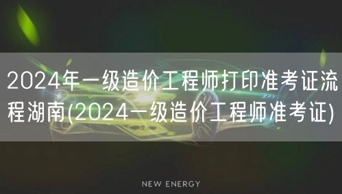 2024年一级造价工程师打印准考证流程湖