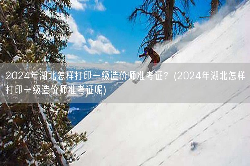 2024年湖北一级造价师准考证打印步骤