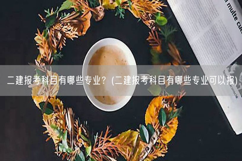 二建报考科目有哪些专业 可选专业概览