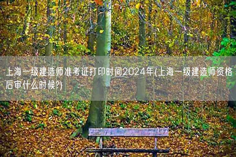 上海一建准考证打印时间2024及后审日期