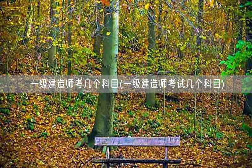 一级建造师考试科目数量详解