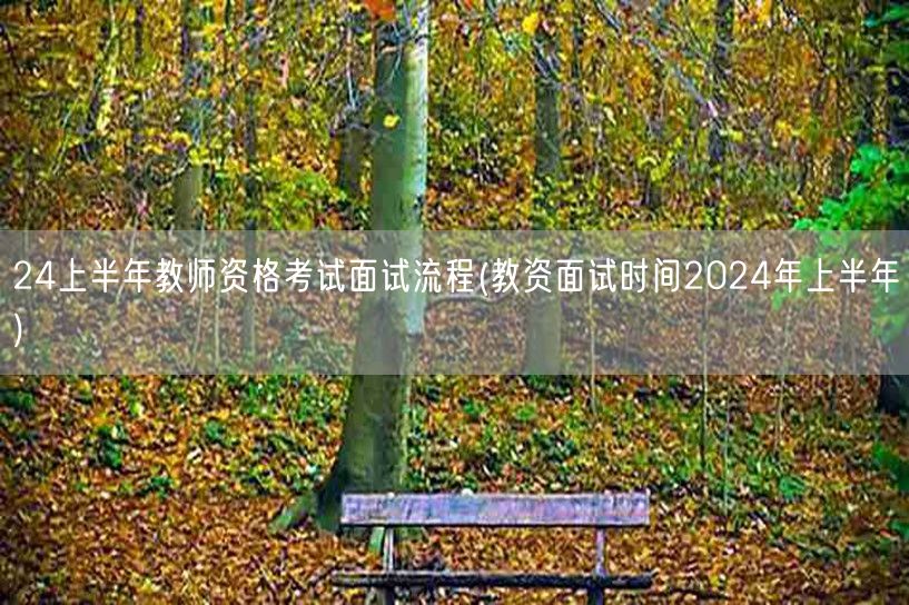 24上半年教师资格考试面试流程安排及时间
