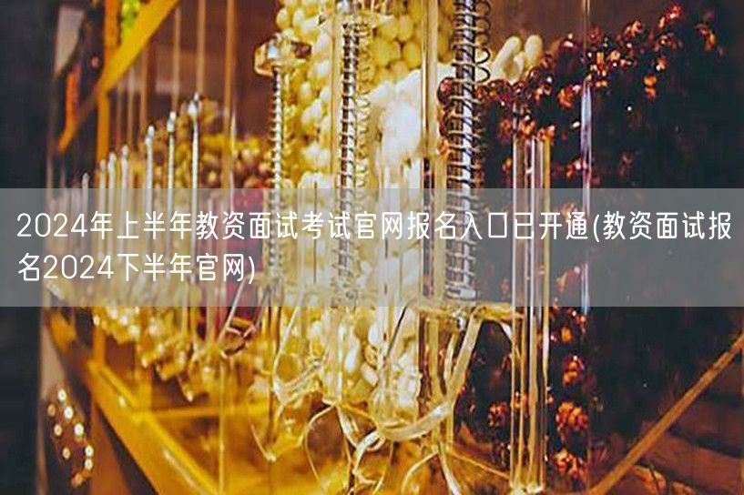 教资面试报名官网入口2024上半年已开 