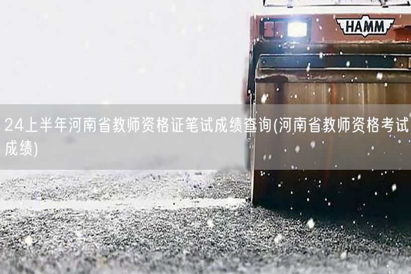 24上半年河南教资笔试成绩查询官网