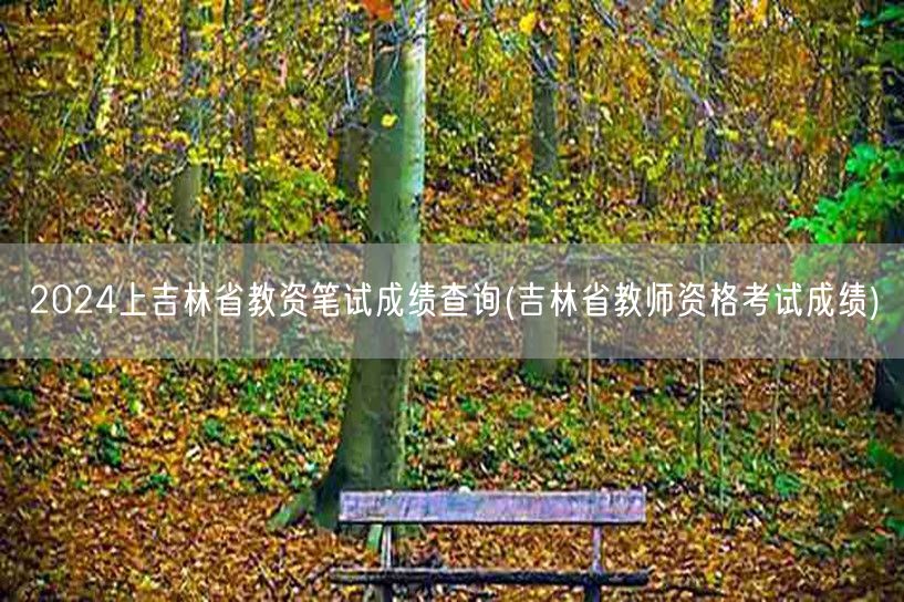 2024吉林教资笔试成绩查询官网入口