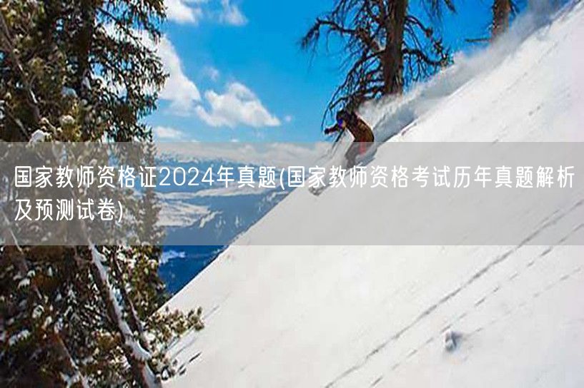 国家教师资格证2024真题+解析预测卷