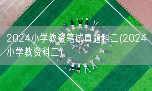 2024小学教资笔试真题科二及答案解析