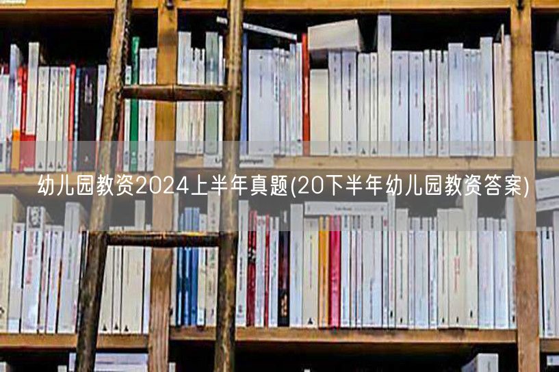 幼儿园教资2024上半年真题含20下半年