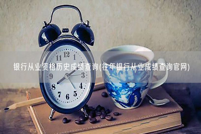 银行从业资格历史成绩查询官网入口