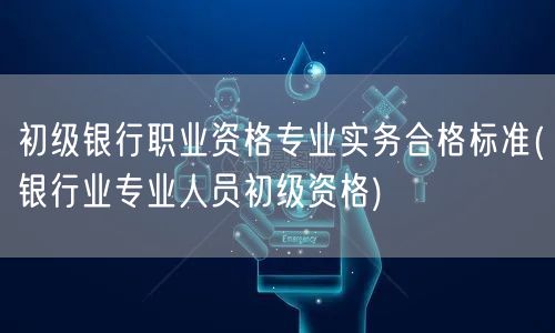 初级银行职业实务合格标准 银行业初级资格