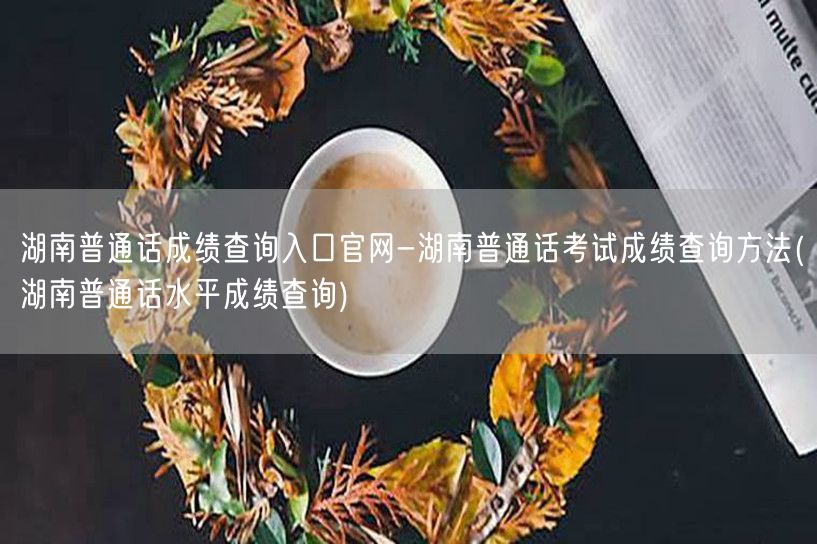湖南普通话成绩查询官网及方法