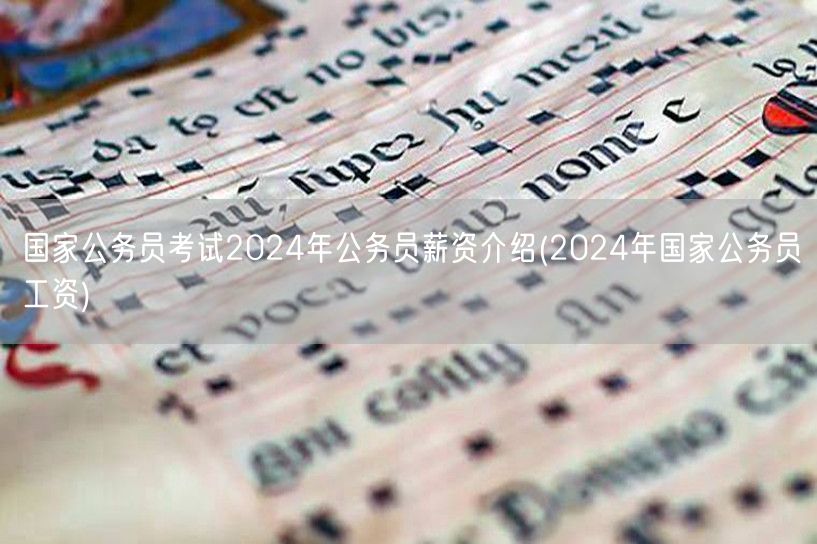 国家公务员2024薪资详解 公务员工资新